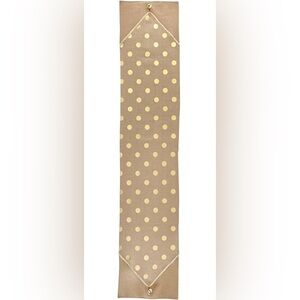 Mud Pie Jingle Bells Table Runner 72”x15” Burlap Gold Accents and Bell NWT decor